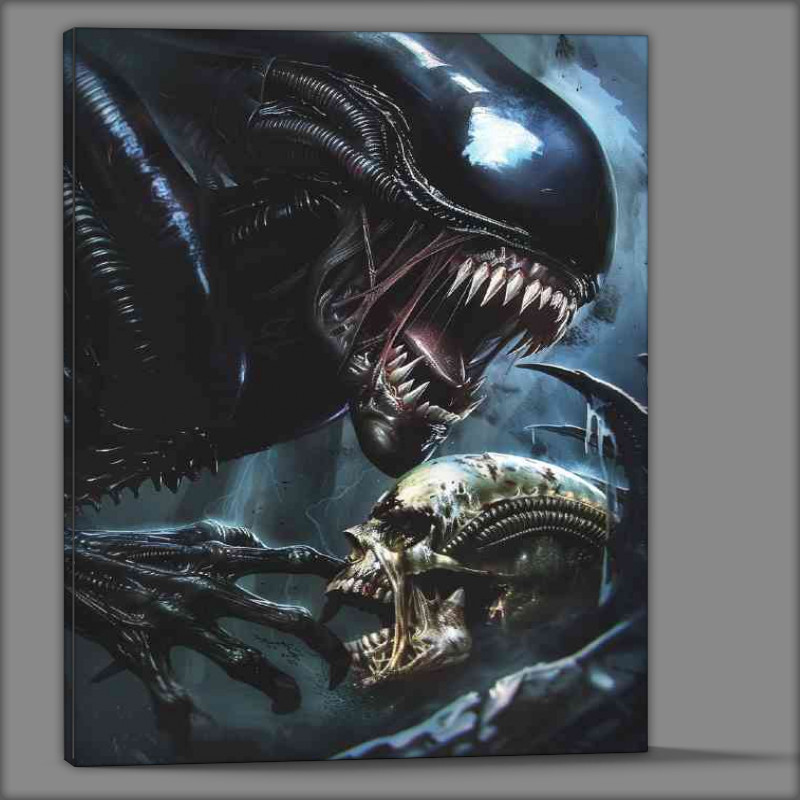 Buy Canvas : (Alien holding up the skull)