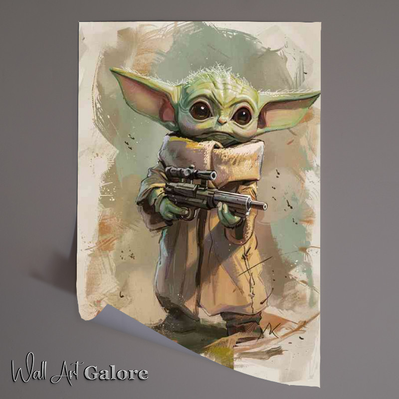 Buy Unframed Poster : (Baby yoda painted style art)