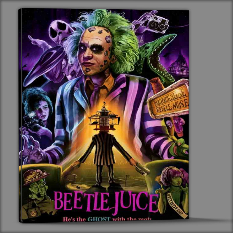 Buy Canvas : (Beetle juice crazy head)