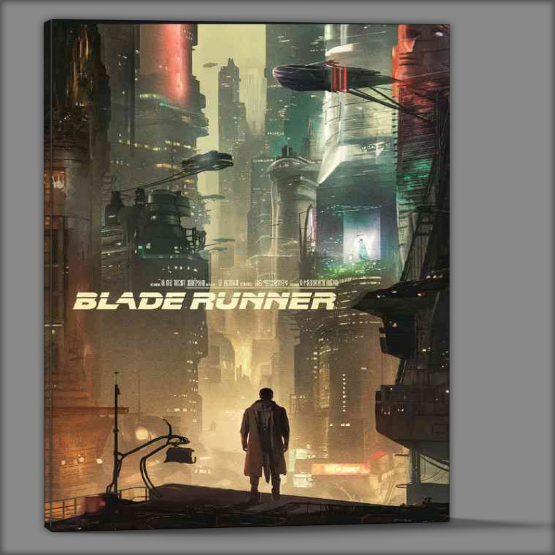 Buy Canvas : (Blade runner futuristic cityscape)