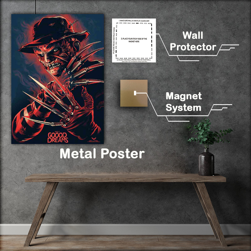 Buy Metal Poster : (Freddie Kruger head of dreams)