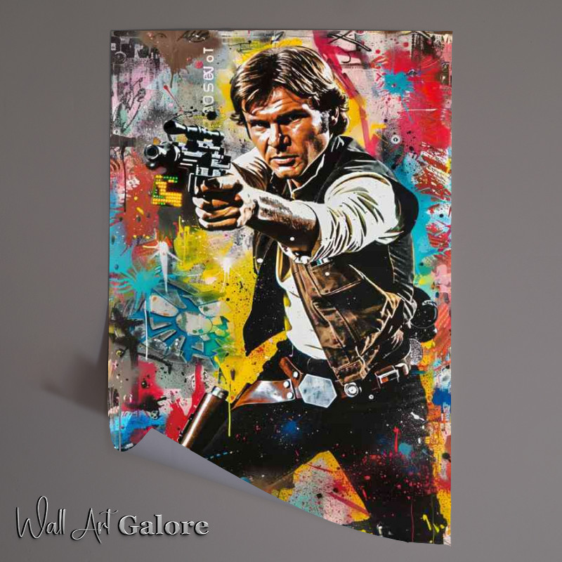 Buy Unframed Poster : (Harrison ford splashed pop art)