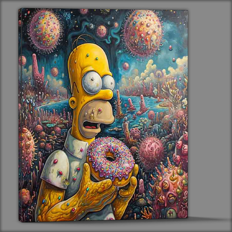 Buy Canvas : (Homer simpson style donut forest)