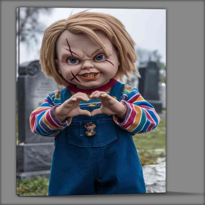 Buy Canvas : (Horror the menacing crazy doll)
