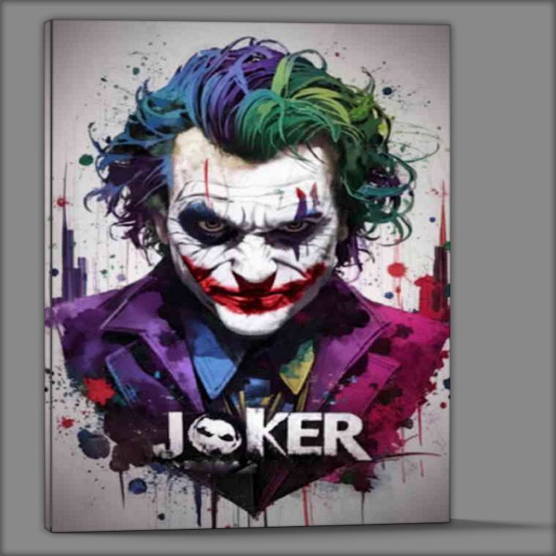 Buy Canvas : (Joker painted splash art colourfull)
