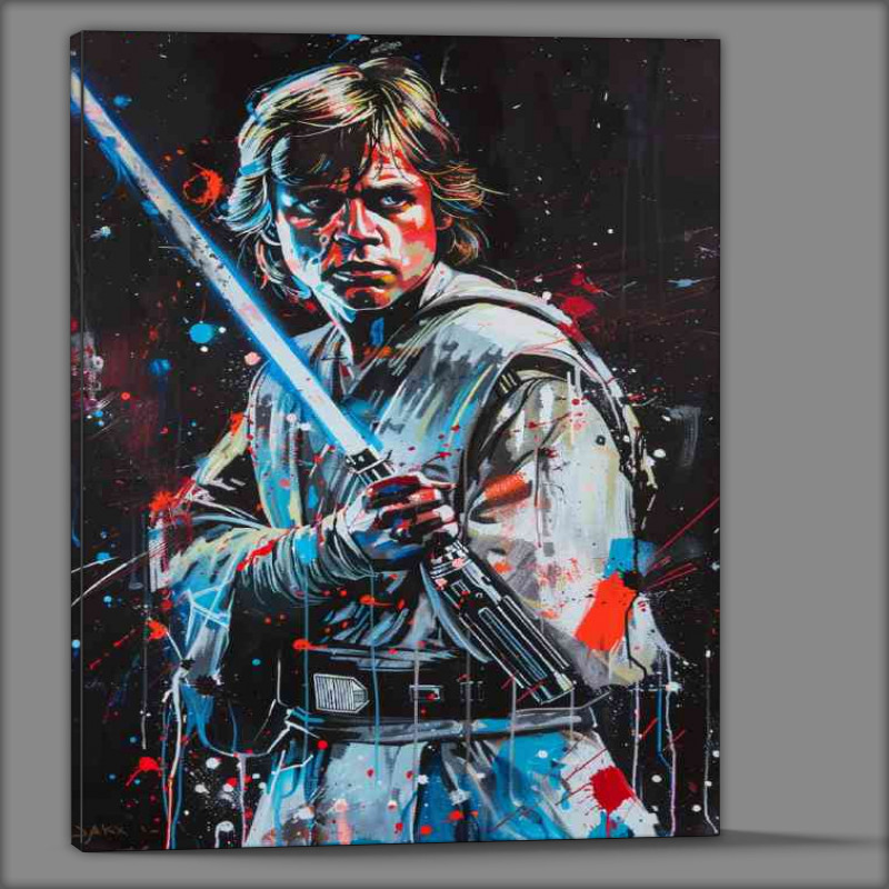 Buy Canvas : (Luke Skywalker painted splash art style)