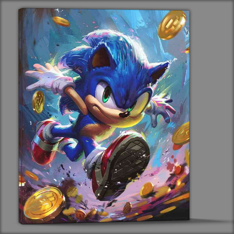 Buy Canvas : (Painting style of the hedgehog on the run)