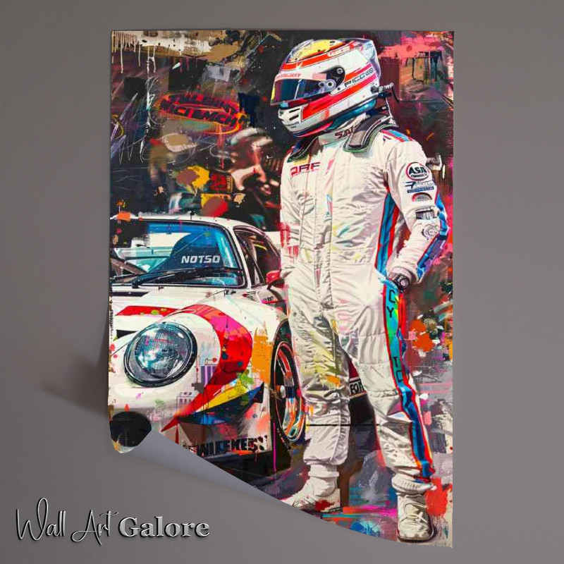 Buy Unframed Poster : (Racing driver suited up)