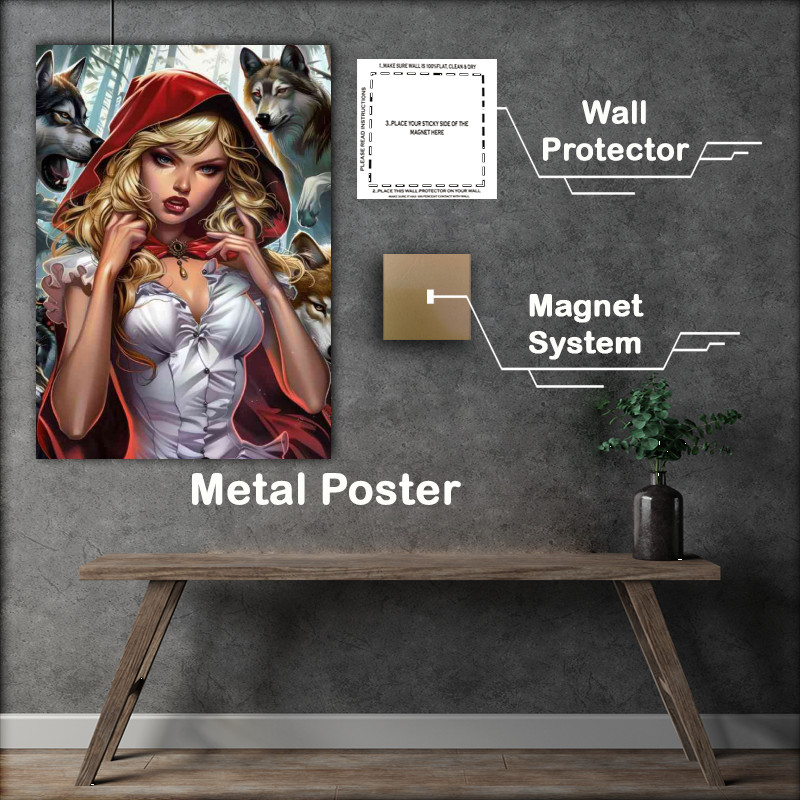 Buy Metal Poster : (Red riding and the wof pack)