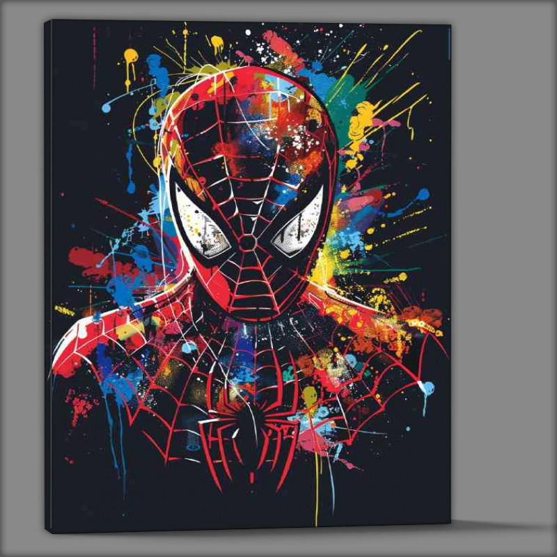 Buy Canvas : (Spiderman i nthe style of a splash art graffiti)