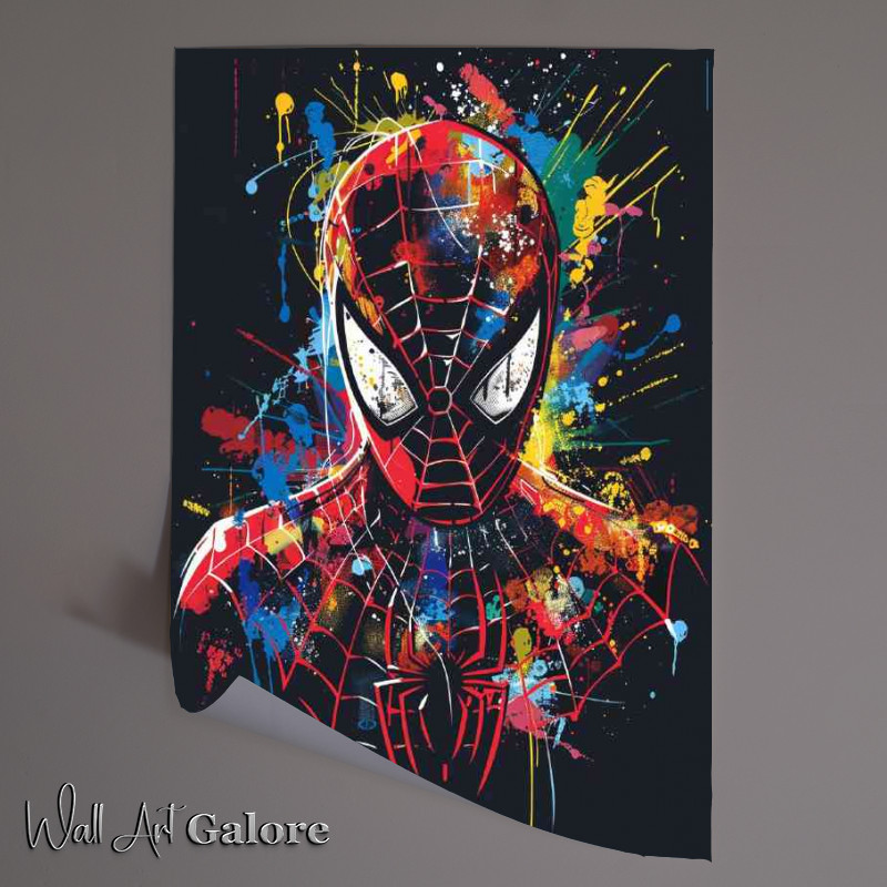 Buy Unframed Poster : (Spiderman i nthe style of a splash art graffiti)