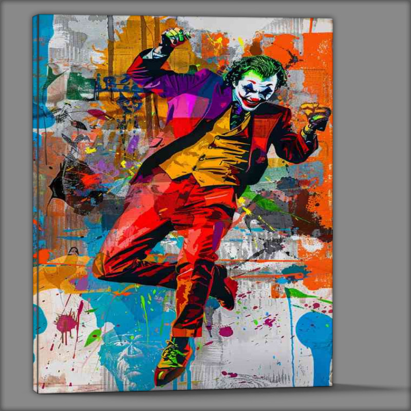 Buy Canvas : (The Joker dancing in his red suit)