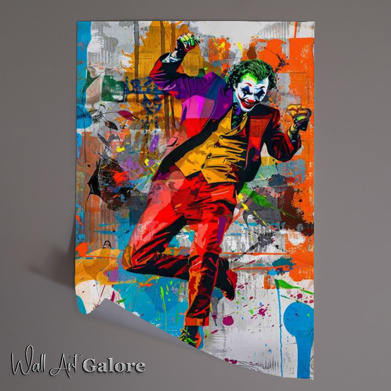 Buy Unframed Poster : (The Joker dancing in his red suit)
