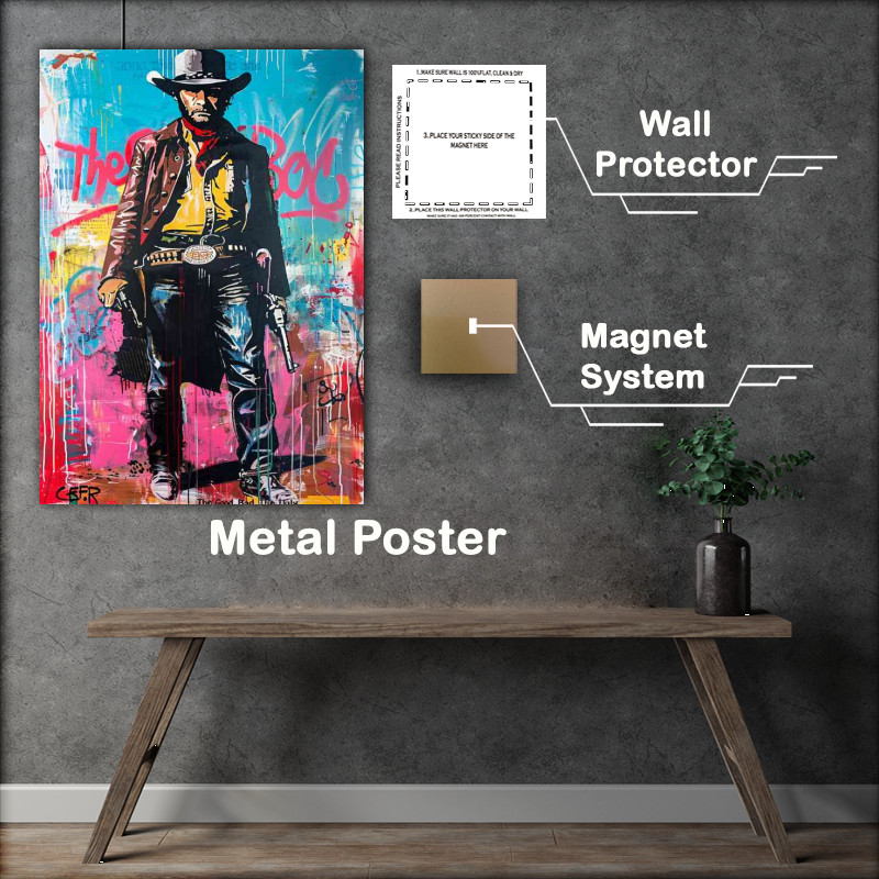 Buy Metal Poster : (The good the bad and the ugly art style)