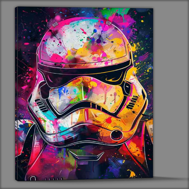 Buy Canvas : (Trooper filled with painted splashed art)