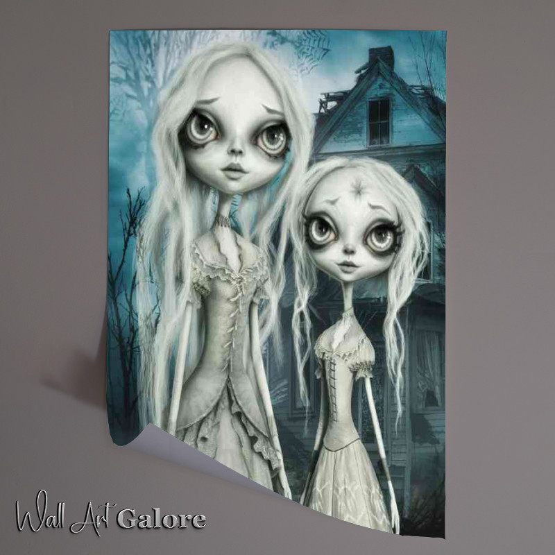 Buy Unframed Poster : (Two ethereal almost ghostly figures with large eyes)