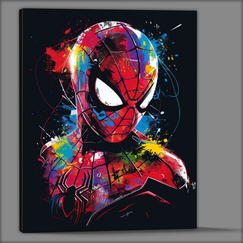 Buy Canvas : (Vector style spiderman painted face)