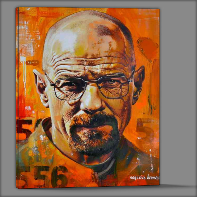 Buy Canvas : (Walter White breaking bad in orange style)