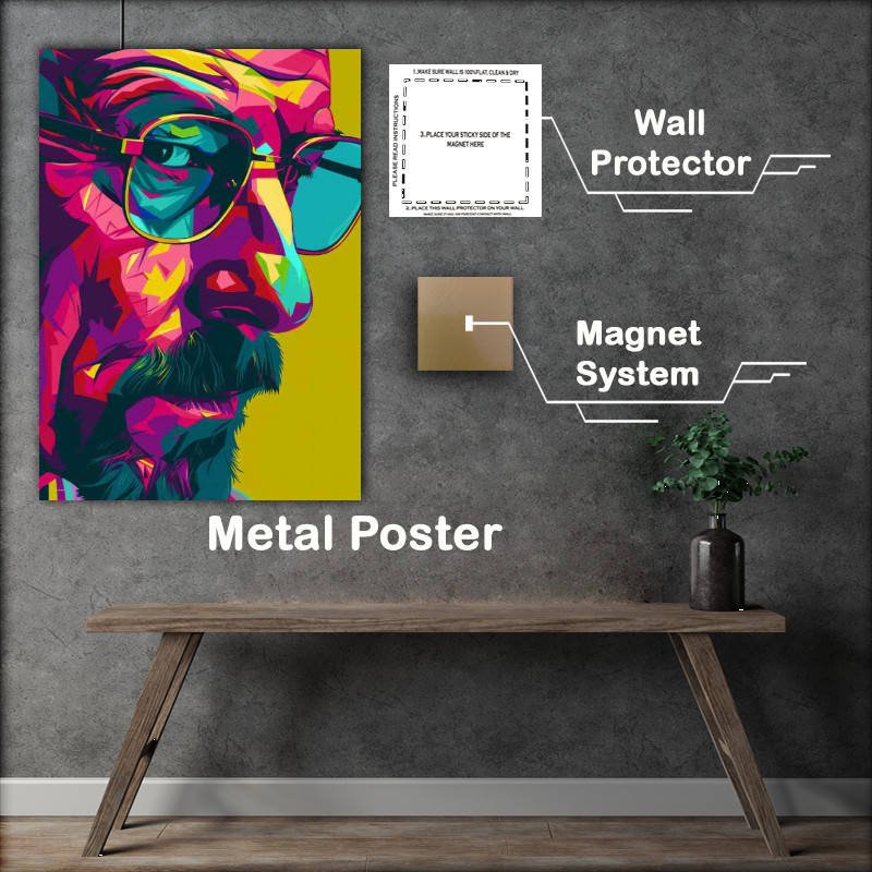 Buy Metal Poster : (Walter white abstract pop art)