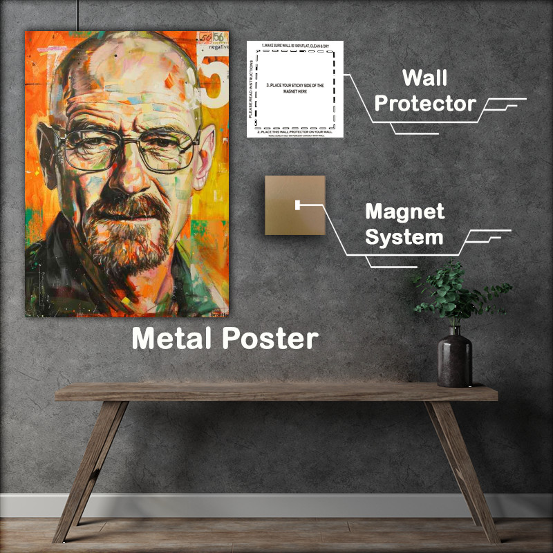 Buy Metal Poster : (Walter white painted style art)