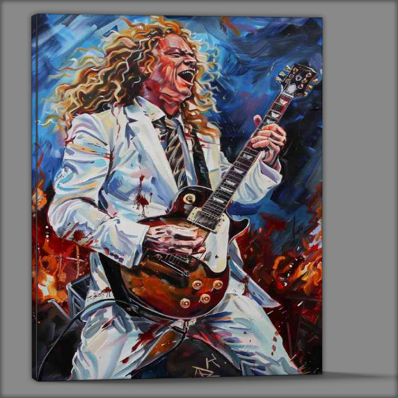 Buy Canvas : (Angus young style playing guitar)