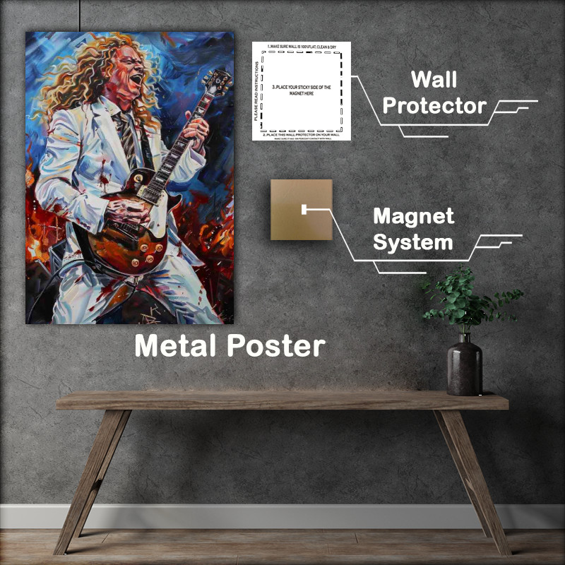 Buy Metal Poster : (Angus young style playing guitar)