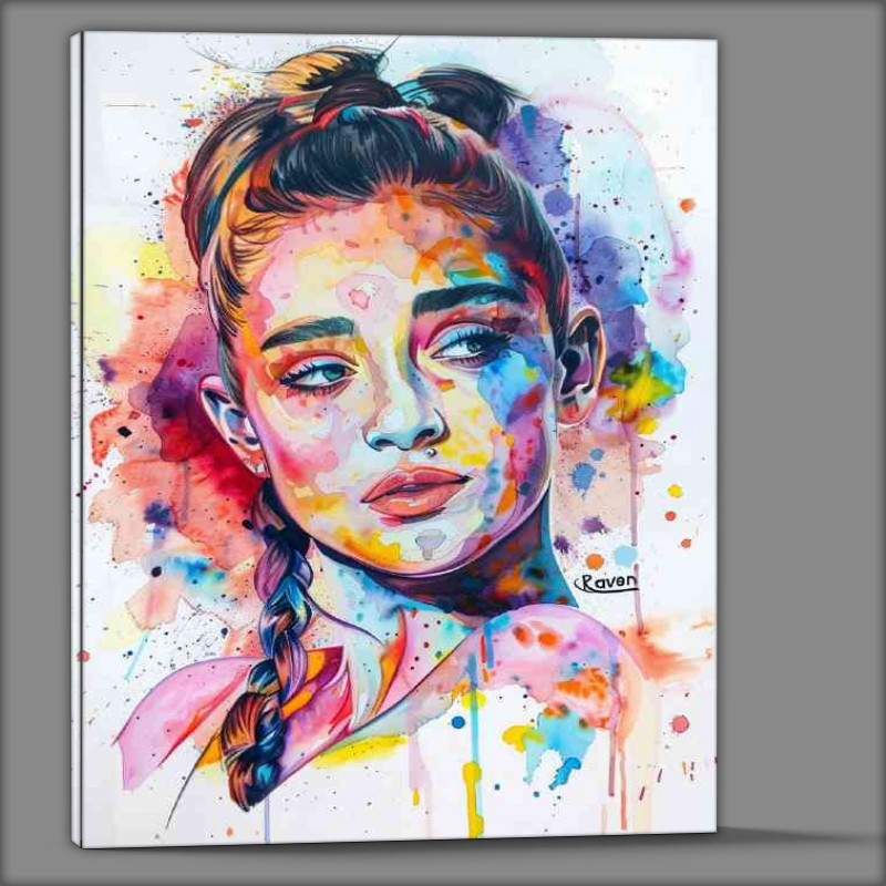 Buy Canvas : (Arianna Grande in the style of watercolor)