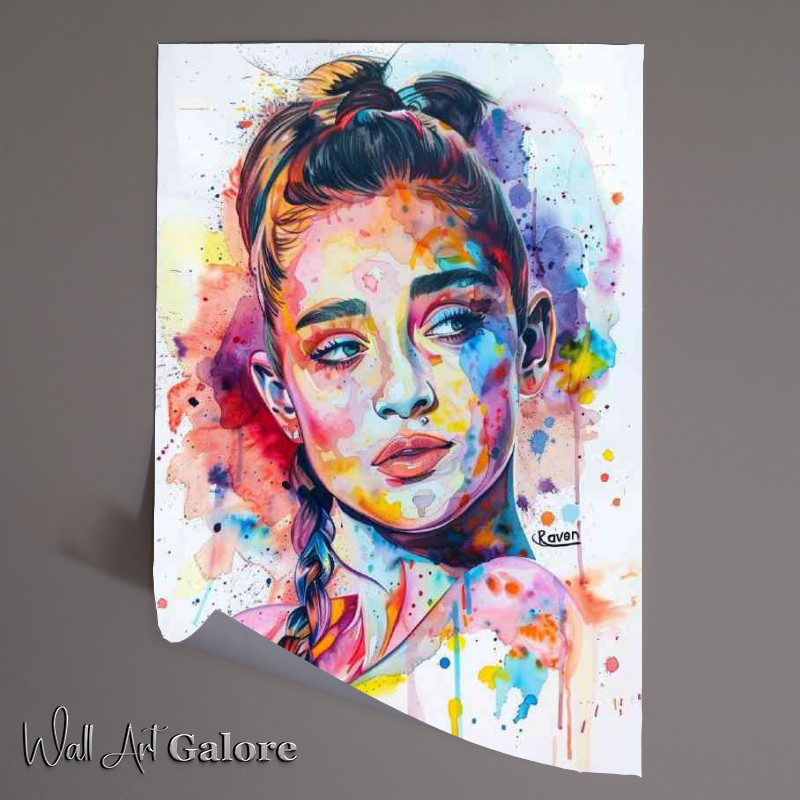Buy Unframed Poster : (Arianna Grande in the style of watercolor)