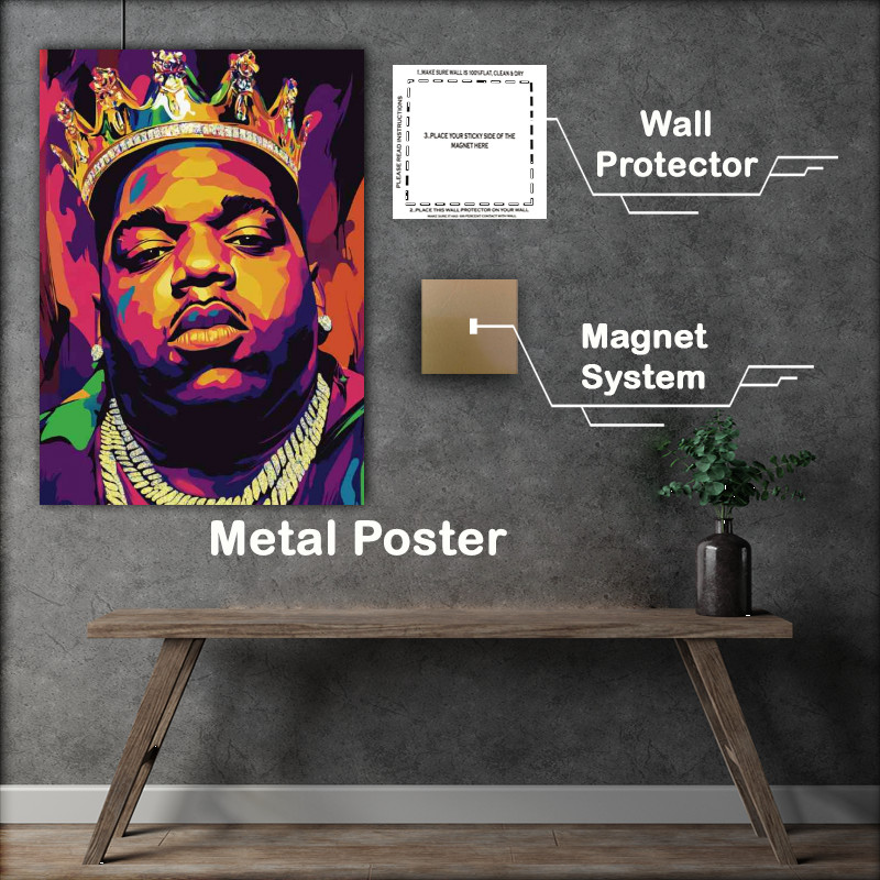 Buy Metal Poster : (Biggy crowned the king of rap)
