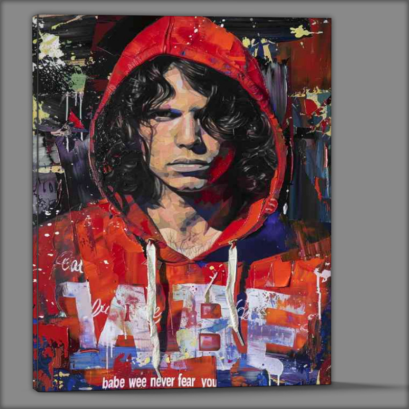 Buy Canvas : (of Jim Morrison red hoodie)