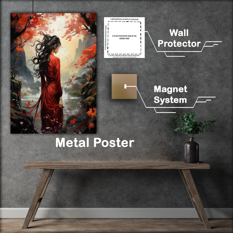 Buy Metal Poster : (Kyotos Geisha District A Glimpse of the Gion)