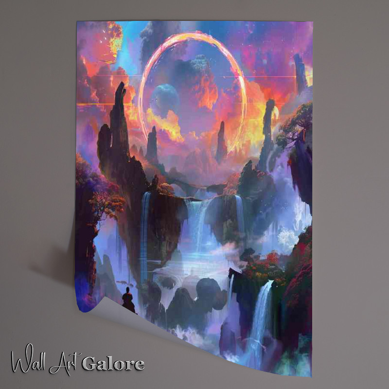 Buy Unframed Poster : (Fantasy world floating islands)