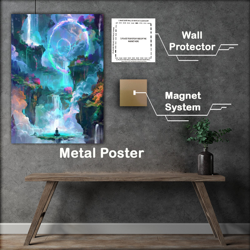 Buy Metal Poster : (Fantasy world giant floating islands)