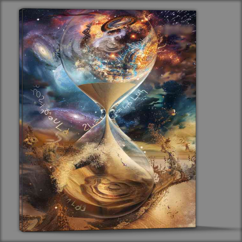 Buy Canvas : (Hourglass the sand of time cosmos)