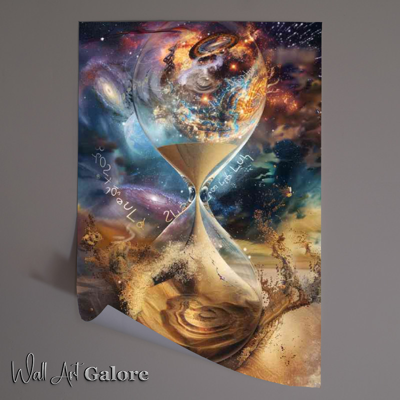 Buy Unframed Poster : (Hourglass the sand of time cosmos)