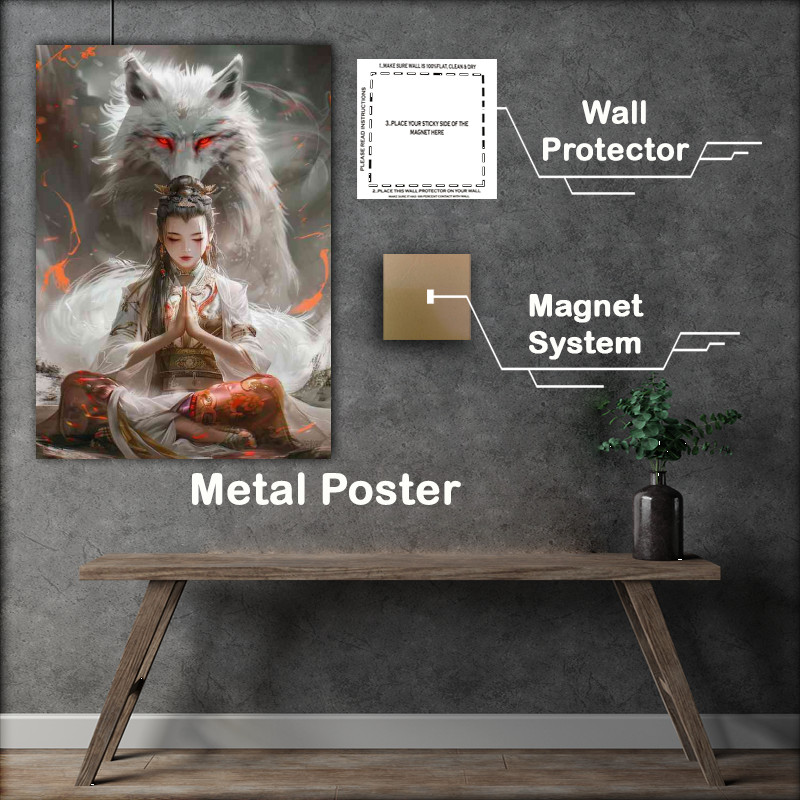 Buy Metal Poster : (Chinese woman in ancient costume sits)