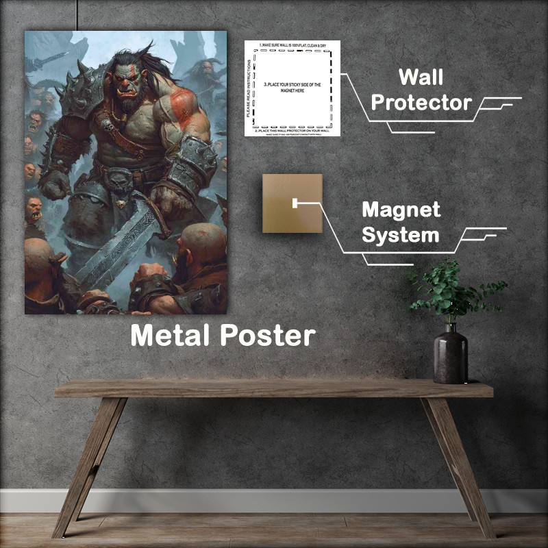 Buy Metal Poster : (Giant Orc in battel mode)