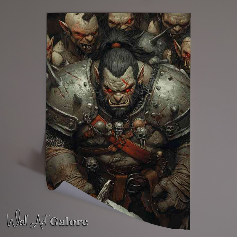 Buy Unframed Poster : (Giant Ork with black pony tail in hair)