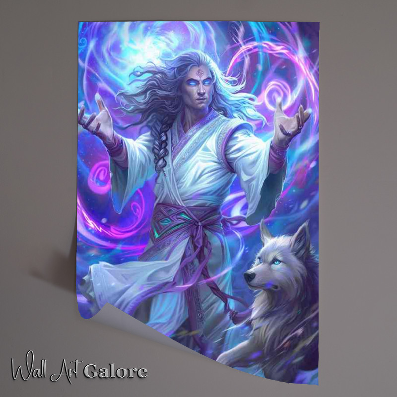 Buy Unframed Poster : (God of the galaxy with wolf)