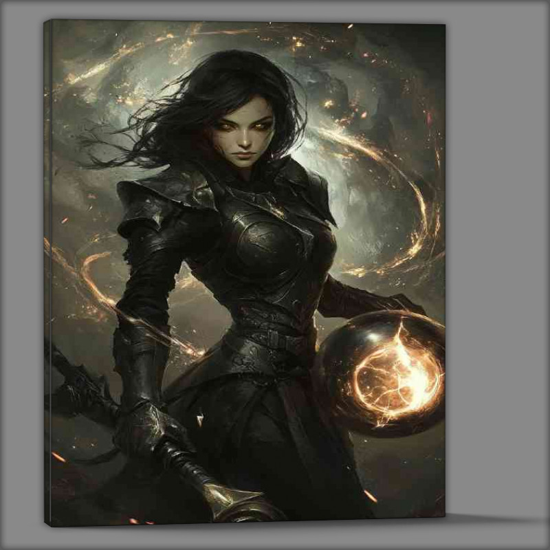 Buy Canvas : (Godess wizzard lady with fire ball)