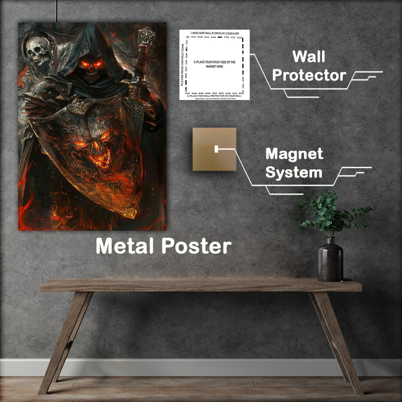 Buy Metal Poster : (Grim reaper with his shield)