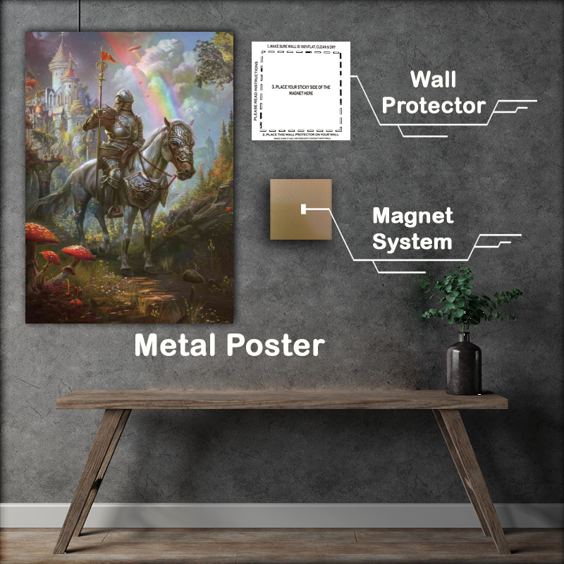 Buy Metal Poster : (Knight in shining armor leaving the castle)