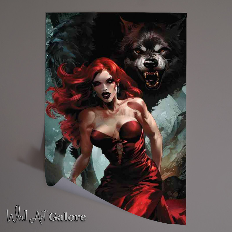 Buy Unframed Poster : (Lady vampire with fangs)