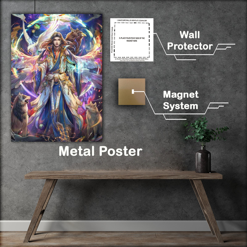 Buy Metal Poster : (Man with long hair and robe fantasy)