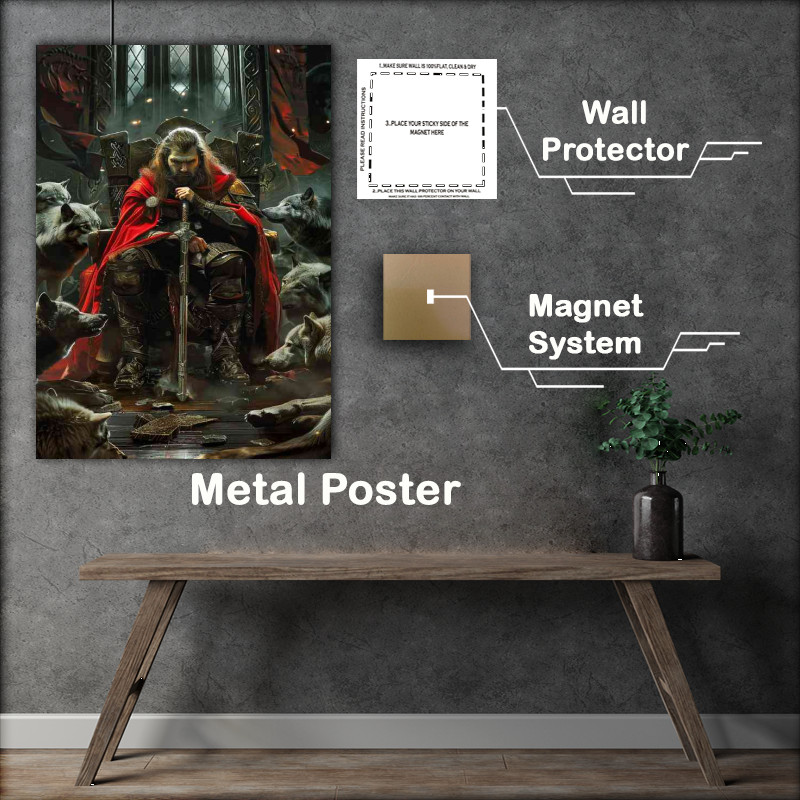Buy Metal Poster : (Master and the wolves)