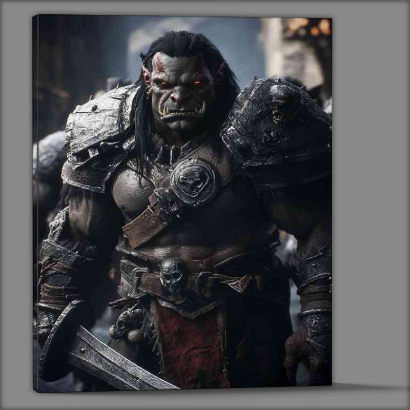 Buy Canvas : (Orc in heavy amour with sword)