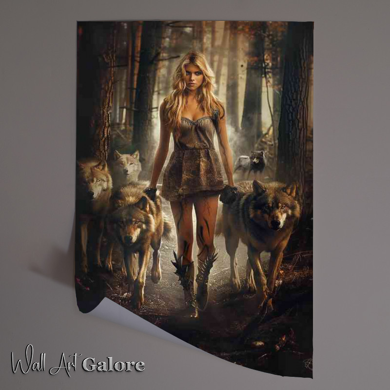 Buy Unframed Poster : (Walking in the woods with wolves)