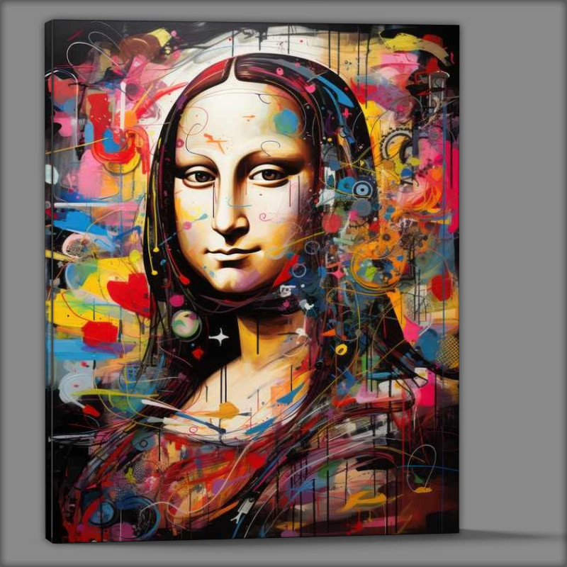 Buy Canvas : (Mona Lisa splash art modern)
