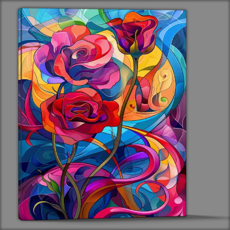 Buy Canvas : (Abstract style multi roses)