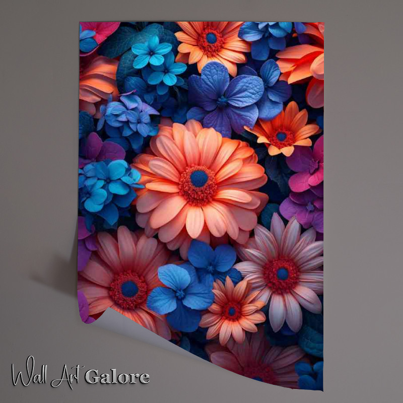 Buy Unframed Poster : (Array of amazing coloured flowers)